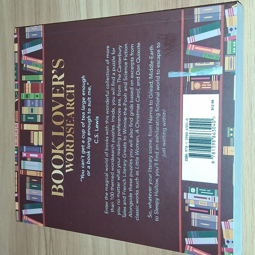 "Book Lover's Wordsearch" By: Literary Greats - Picture 7 of 11